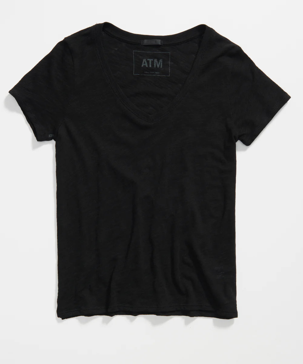 ATM V-Neck Slub Short Sleeve School Boy Tee